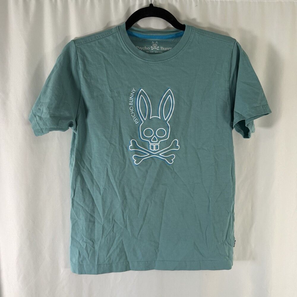 Psycho Bunny T-Shirt Boys XL Blue Short Sleeve Crewneck Graphic Print